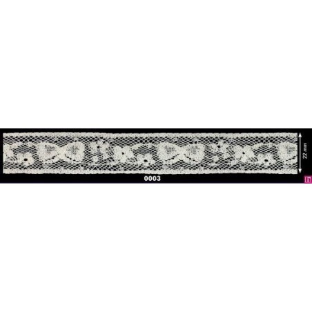 115500-03 ENTREDOS VALENCIE CHARM 20 MM. ALGODON 100% MARFIL Venta en piezas de 20.00 M