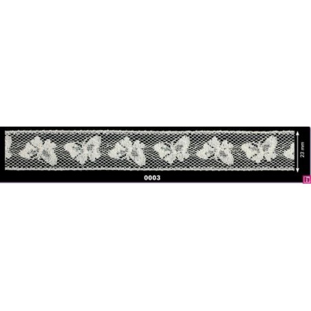115501-03 ENTREDOS VALENCIE CHARM 20 MM. ALGODON 100% MARFIL Venta en piezas de 20.00 M