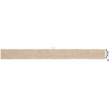 119630-15-24 CINTA NATURAL LEIZA 15 MM. POLIESTER 100% NATURAL Venta en piezas de 26.70 M