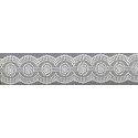 12703-0 GALON TUL BORDADO PRIYA 40 MM. POLIESTER 100% NATURAL Venta en piezas de 14.80 M