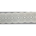 12724-0 GALON TUL BORDADO TANUI 45 MM. POLIESTER 100% NATURAL Venta en piezas de 14.80 M