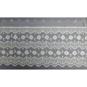 12730-0 PUNTILLA TUL BORDADO SARIKA 65 MM. POLIESTER 100% NATURAL Venta en piezas de 14.80 M
