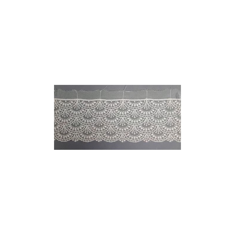 12740-0 PUNTILLA TUL BORDADO SURYA 50 MM. POLIESTER 100% NATURAL Venta en piezas de 14.80 M