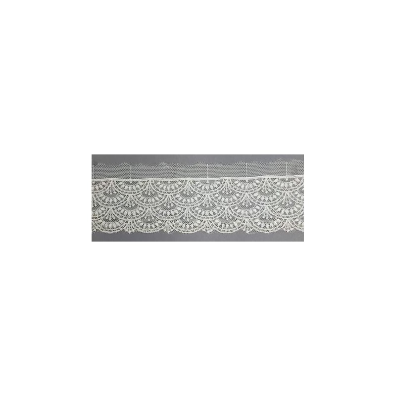 12741-0 PUNTILLA TUL BORDADO SURYA 40 MM. POLIESTER 100% NATURAL Venta en piezas de 14.80 M