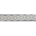12754-0 GALON TUL BORDADO AVANI 25 MM. POLIESTER 100% NATURAL Venta en piezas de 14.80 M