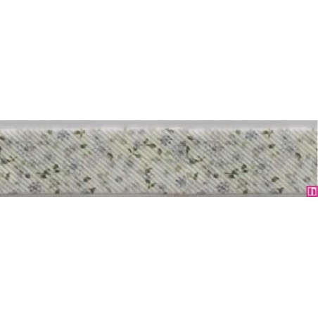 3288-30-02 BIES PERFILADO ZEITA-MARGARITA 30 MM. POLIESTER 70%-ALGODON 30% BLANCO/CELESTE Venta en piezas de 25.00 M