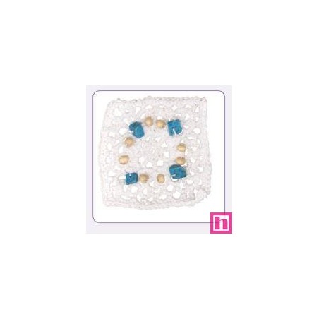 520171-01 APLICACION GANCHILLO ANALA 50X50 MM. ALGODON 100% BLANCO Venta en piezas de 10.00 U