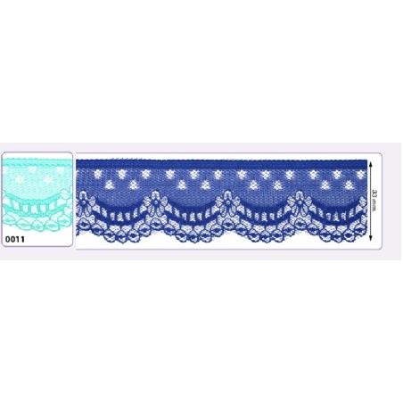 541258-011 PUNTILLA NYLON VILMA 35 MM. POLIESTER 100% MENTA Venta en piezas de 25.00 M