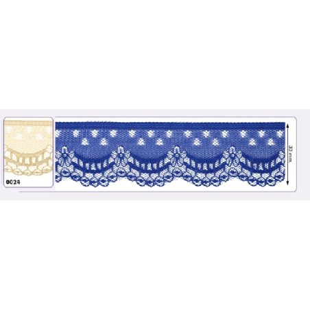 541258-024 PUNTILLA NYLON VILMA 35 MM. POLIESTER 100% CAMEL Venta en piezas de 25.00 M