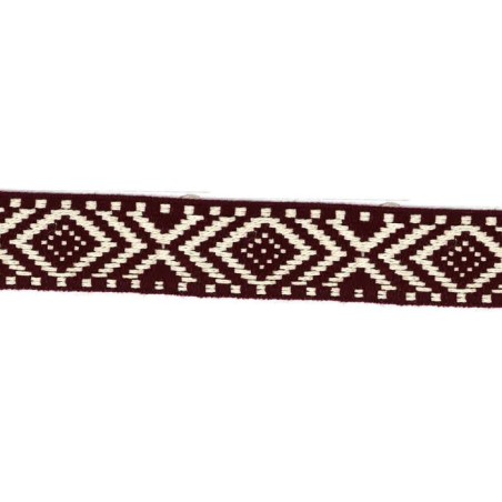 64317 CINTA JACQUARD 40 MM EBER ACRILICO 50%-ALGODON 45%-PA. 5% GRANATE Venta en piezas de 25.00 M