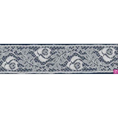 64321 ENTREDOS NYLON CIRO 40 MM. POLIAMIDA 100% BLANCO Venta en piezas de 20.00 M