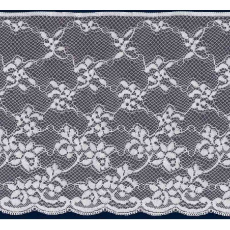 64333 PUNTILLA NYLON ESKO 135 MM. POLIAMIDA 100% BLANCO Venta en piezas de 20.00 M