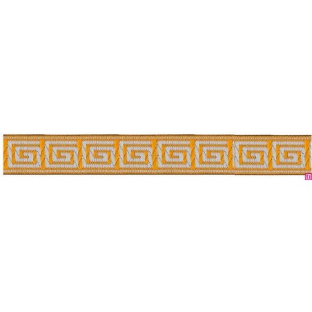 655364-04 CINTA JACQUARD TAFAR 25 MM. POLIESTER 100% AMARILLO Venta en piezas de 7.00 M