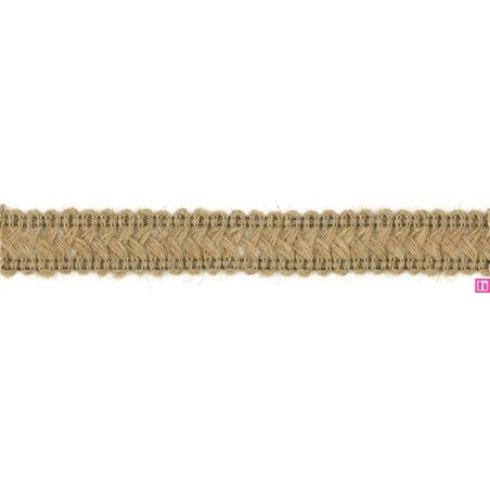 6630 GALON YUTE LEIRE 20 MM ALGODON 100% YUTE 95%-ACRILICO 5% CRUDO Venta en piezas de 25.00 M