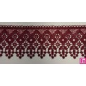 67094 PUNTILLA GUIPUR NOAHT 80 MM. POLIESTER 100% BURDEOS Venta en piezas de 24.30 M