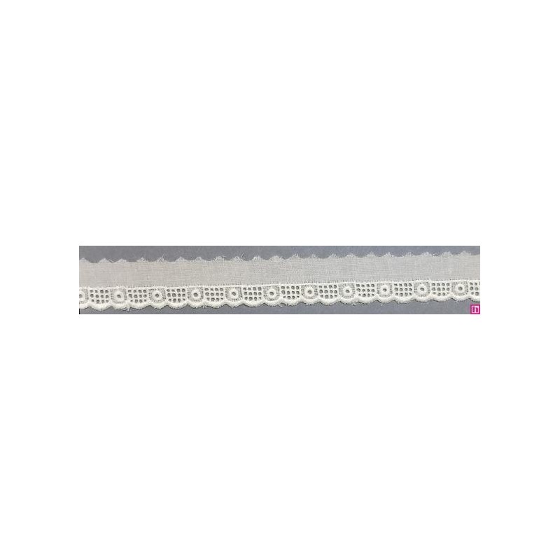 67146 REMATE BATISTA DAILA 8 MM. ALGODON 100% BLANCO Venta en piezas de 13.80 M