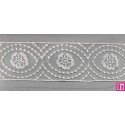 67154 ENTREDOS TUL BORDADO HELINA 43 MM. POLIESTER 100% NATURAL Venta en piezas de 13.00 M