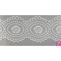 67155 GALON TUL BORDADO HELINA 63 MM. POLIESTER 100% NATURAL Venta en piezas de 13.00 M
