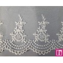 67163 PUNTILLA TUL BORDADO HELINA 100 MM. POLIESTER 100% MARFIL Venta en piezas de 13.00 M