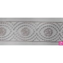 67164 ENTREDOS TUL BORDADO HELINA 43 MM. POLIESTER 100% NUDE Venta en piezas de 13.00 M
