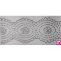 67165 GALON TUL BORDADO HELINA 63 MM. POLIESTER 100% NUDE Venta en piezas de 13.00 M