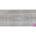 67179 ENTREDOS TUL BORDADO BEATRIZ 60 MM. POLIESTER 100% MARFIL/ROSA Venta en piezas de 13.00 M