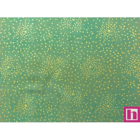 67585 PATCH.AMERICANO TINKER - SIMON ADAMS (03) 110 CM. ALGODON 102% VERDE/DORADO Venta en piezas de 6.00 M