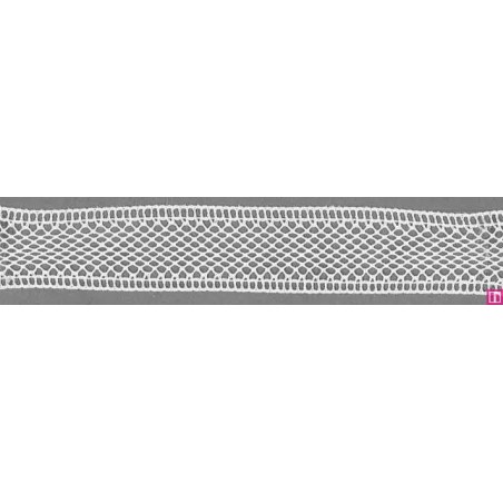 9271-0 ENTREDOS REJILLA BOLILLO TRUMAN 25 MM. ALGODON 100% BLANCO Venta en piezas de 25.00 M