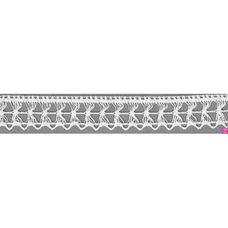 9297-0 PUNTILLA BOLILLO IZAR 25 MM. ALGODON 100% BLANCO Venta en piezas de 25.00 M