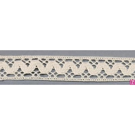 9483-102 ENTREDOS BOLILLO NADIR 25 MM. ALGODON 100% MARFIL Venta en piezas de 25.00 M
