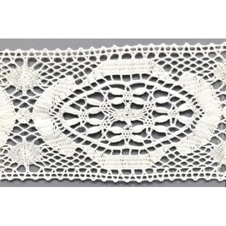 9490-000 ENTREDOS BOLILLO AJEDREA 85 MM. ALGODON 100% BLANCO Venta en piezas de 25.00 M