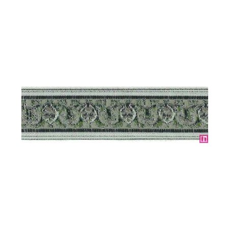 9588-15-3 TAPACOSTURAS JACQUARD VINTAGE 15 MM. POLIESTER - VERDE Venta en piezas de 15.00 M