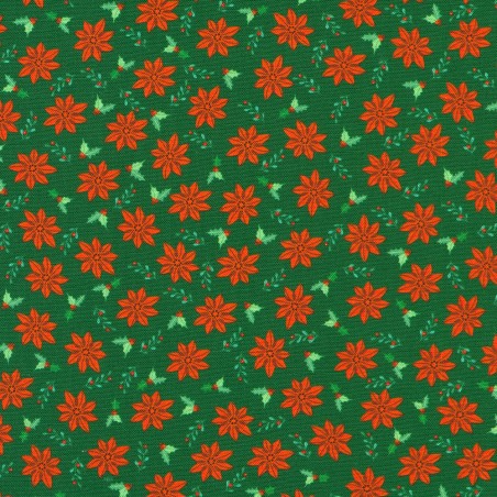 P135-SRKD-23907-224 PATCH. AMERICANO TINY TIDINGS (10) 110 CM. ALGODON 100% VERDE Venta en piezas de 7.00 M
