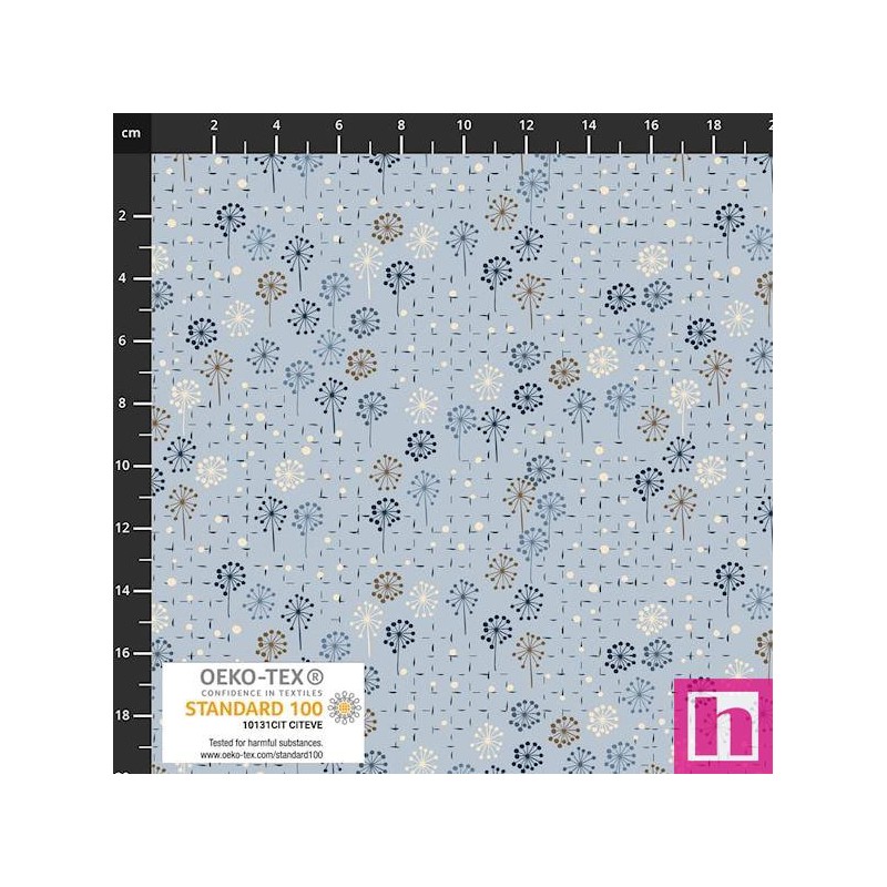 P137-4504-084 PATCH.AMERICANO BOBBINS AND BLOOMS (06) 110 CM. ALGODON 100% AZUL Venta en piezas de 6.00 M