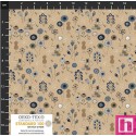 P137-4504-086 PATCH.AMERICANO BOBBINS AND BLOOMS (07) 110 CM. ALGODON 100% TAUPE Venta en piezas de 6.00 M