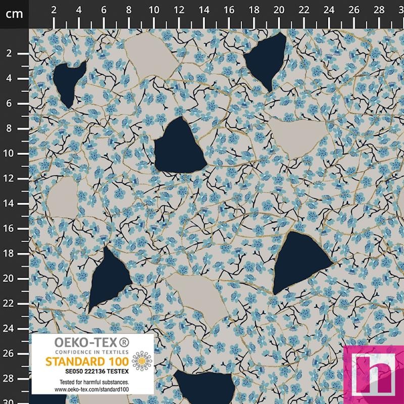 P137-4504-127 PATCH.AMERICANO GRACEFULLY BROKEN (06) 110 CM. ALGODON 100% GRIS Venta en piezas de 6.00 M