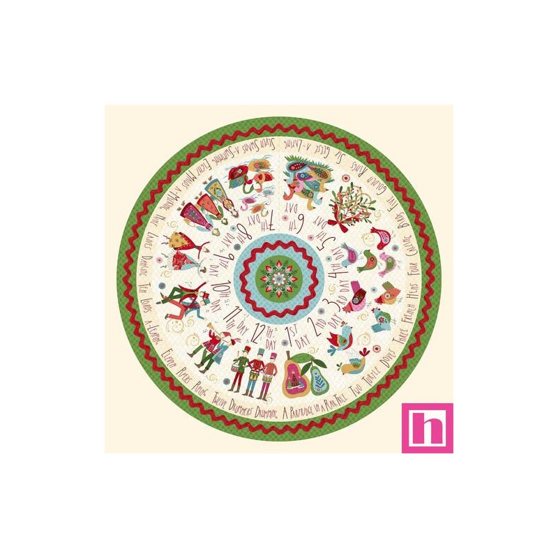 P140-3460P-44 PATCH. AMERICANO SCANDINAVIAN HOLIDAY (12) PANEL 135X110 CM.(105X105) ALGODON 100% MULTI Venta en piezas de 7.00 M