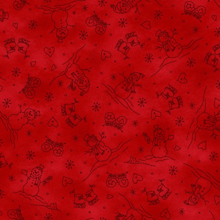 P17-MAS11094-R PATCH. AMERICANO CHRISTMASTIME (07) 110 CM. ALGODON 100% ROJO Venta en piezas de 7.00 M