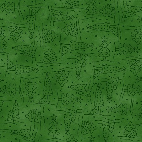 P17-MAS11095-G PATCH. AMERICANO CHRISTMASTIME (08) 110 CM. ALGODON 100% VERDE Venta en piezas de 7.00 M
