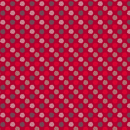 P17-MAS11176-R PATCH. AMERICANO HOLIDAY STITCHES (18) 110 CM. ALGODON 100% ROJO Venta en piezas de 7.00 M