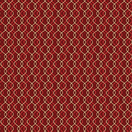 P17-MASM11117-R PATCH. AMERICANO MERRY MIX (21) 110 CM. ALGODON 100% ROJO/DORADO METALLIC Venta en piezas de 7.00 M