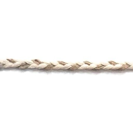129833-24 TRENZA FANTASIA IDALIA 10 MM. ALGODON 50%/YUTE 50% NATURAL/YUTE Venta en piezas de 19.00 M
