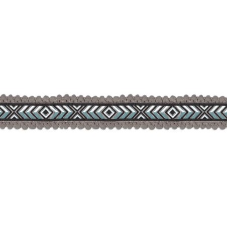 342413-0005 CINTA MADROÑO FANTASIA 25 MM. POLIESTER 100% GRIS Venta en piezas de 10.00 M