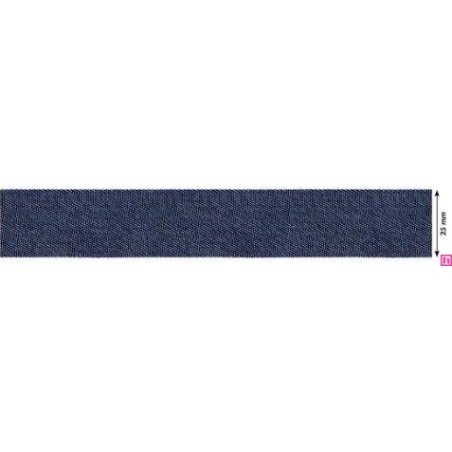 814223-25-20 CINTA VAQUERA MAKENA 25 MM. POLIESTER 100% DENIM MARINO Venta en piezas de 26.70 M