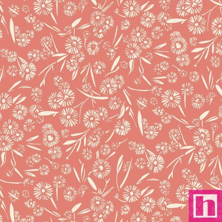 P17-MAS10835-P PATCH. AMERICANO COTTAGE FLOWERS (03) 110 CM. ALGODON 100% ROJO Venta en piezas de 7.00 M