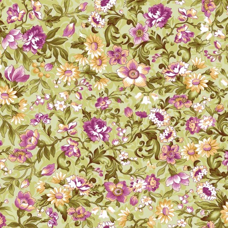 P17-MAS11053-G PATCH. AMERICANO VERANDA (13) 110 CM. ALGODON 100% VERDE Venta en piezas de 7.00 M