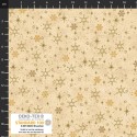 4593-205 PATCH.AMERICANO SNOW CRYSTALS (24) 110 CM. ALGODON 100% VAINILLA/DORADO METALLIC Venta en piezas de 6.00 M