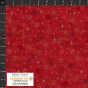 4593-403 PATCH.AMERICANO SNOW CRYSTALS (06) 110 CM. ALGODON 100% ROJO/DORADO METALLIC Venta en piezas de 6.00 M