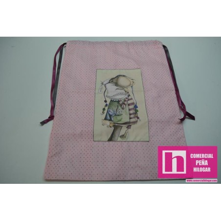983073 ALTILLO DE LOS DUENDES BOLSA ROPA SUCIA 36X50 ALGODON 100% SURTIDO Venta en piezas de 2.00 U