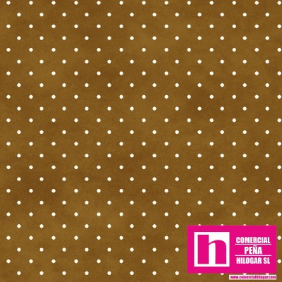 P0017-MAS609-S PATCH. AMERICANO BEAUTIFUL BASICS-CLASSIC DOT (12) 110 CM. ALGODON 100% TIERRA/BLANCO Venta en piezas de 7.00 M